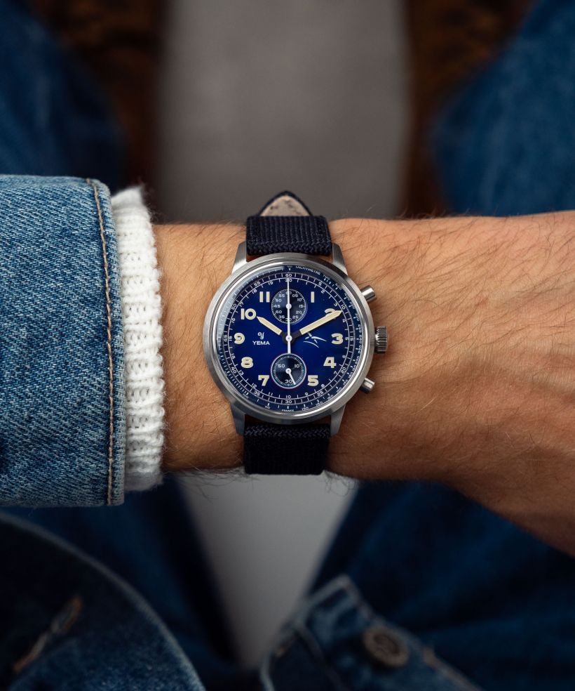 Годинник Чоловічий Yema Flygraf Bi-Compax French Air Force Chronograph
