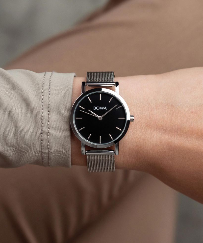Годинник Жіночий BOWA Tokyo Black-Silver Mesh 33