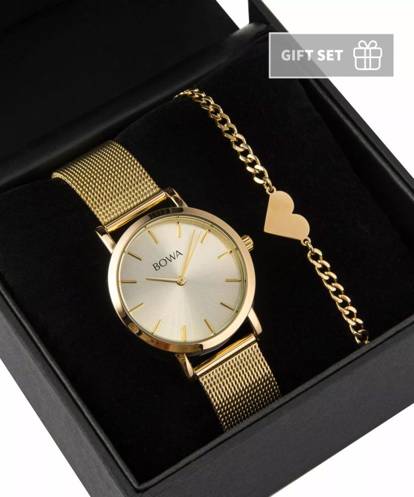 BOWA Tokyo Full Gold Mesh 33 Gift Set (годинник + браслет)