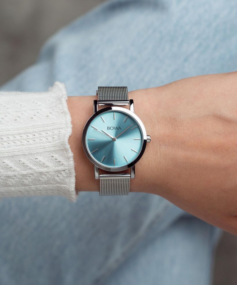 Годинник Жіночий BOWA Tokyo Ice-Blue Silver Mesh 33
