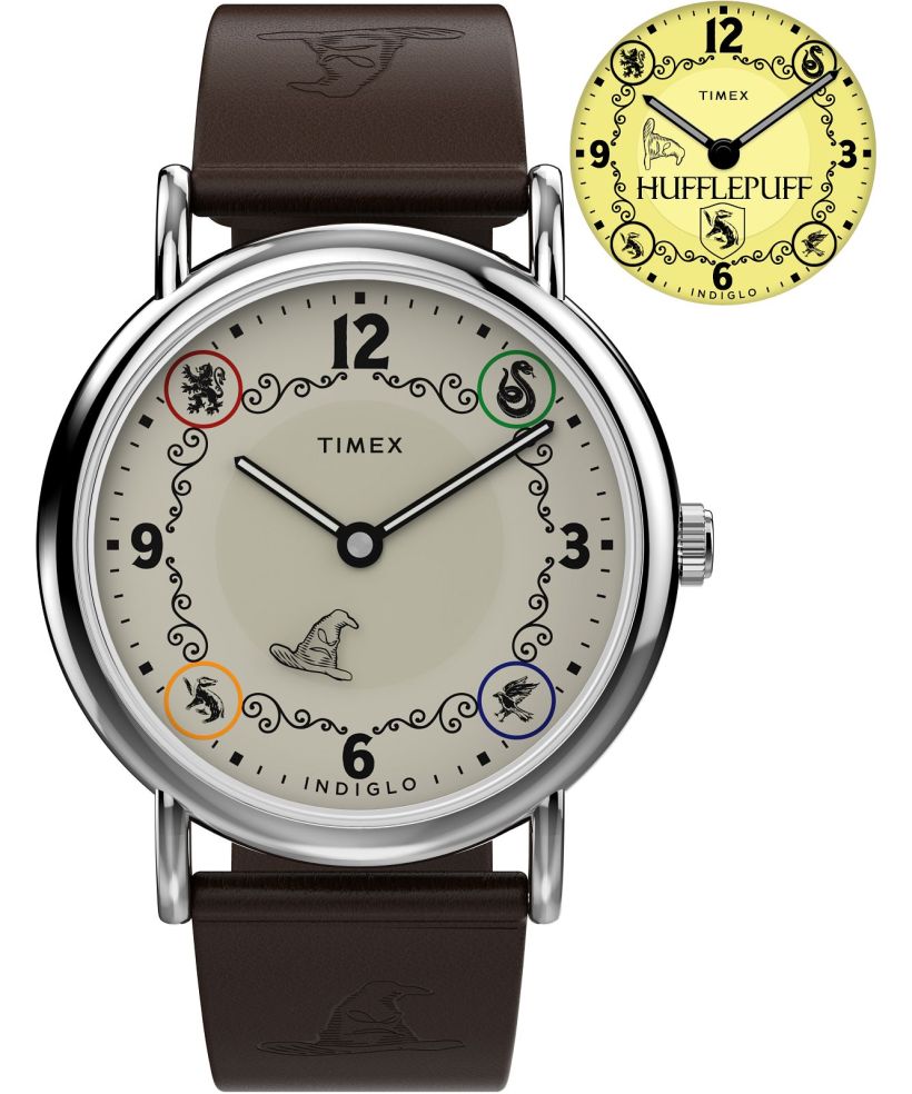 Годинник для Жінок і Чоловіків Timex Harry Potter X Weekender Hufflepuff House 38mm Leather Strap