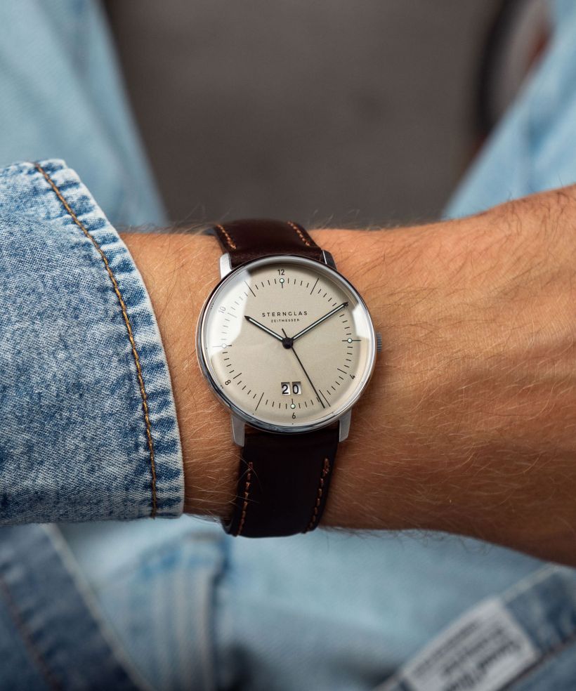 Годинник Чоловічий Sternglas Naos Big Date Alabaster