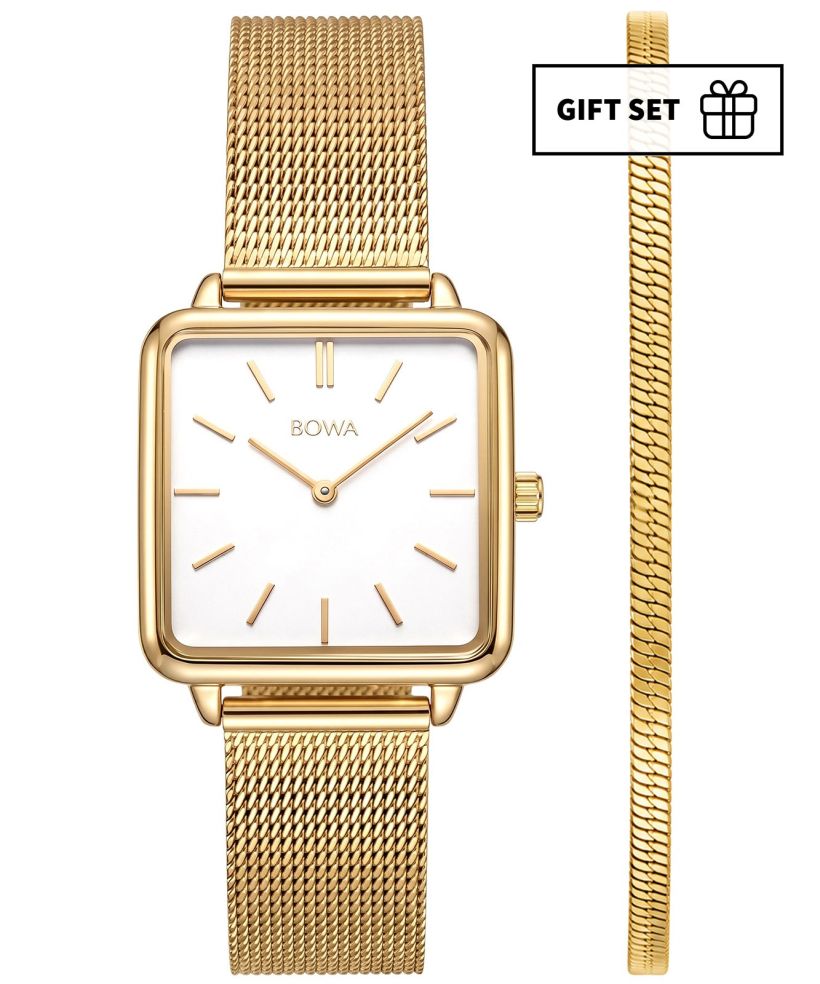 Годинник Жіночий BOWA Vienna White Gold Mesh 29 Gift Set