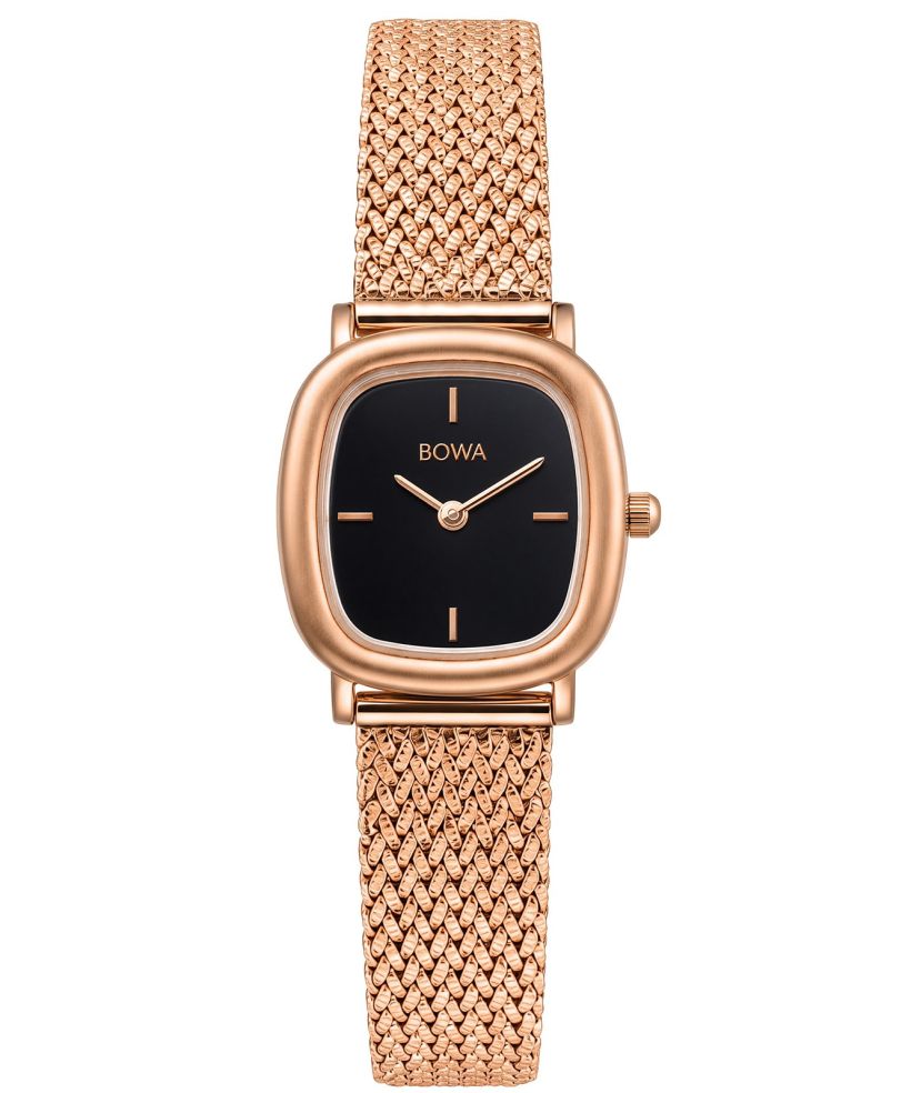 Годинник Жіночий BOWA Los Angeles Black-Rose Gold Mesh 24