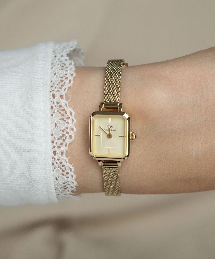 Годинник Жіночий Daniel Wellington Quadro Mini Evergold Champagne 15