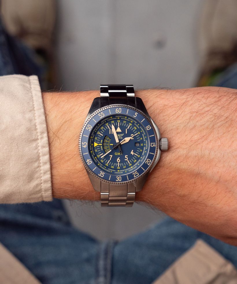 Годинник Чоловічий Aviator Airacobra GMT