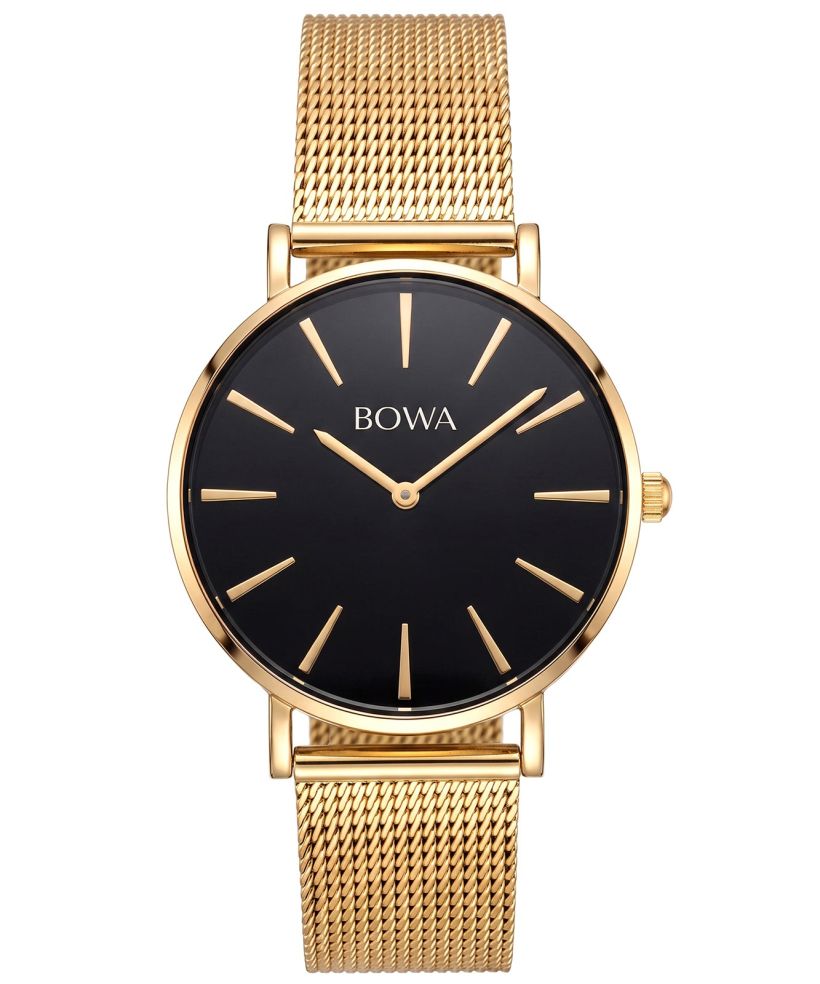 Годинник Жіночий BOWA New York Petite Black-Gold Mesh 34