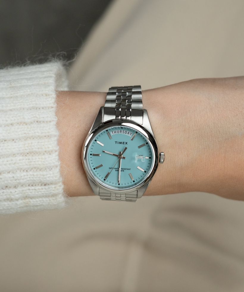 Годинник Жіночий Timex Legacy Day and Date Tiffany Blue
