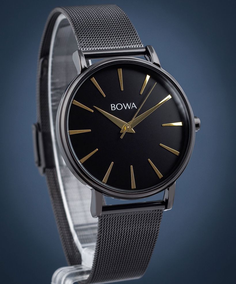 Годинник Жіночий BOWA Praha Black-Gold Tone Mesh 38