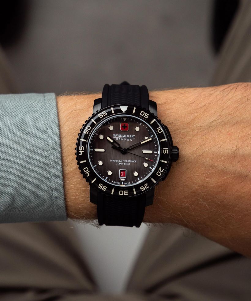 Годинник Чоловічий Swiss Military Hanowa Black Marlin