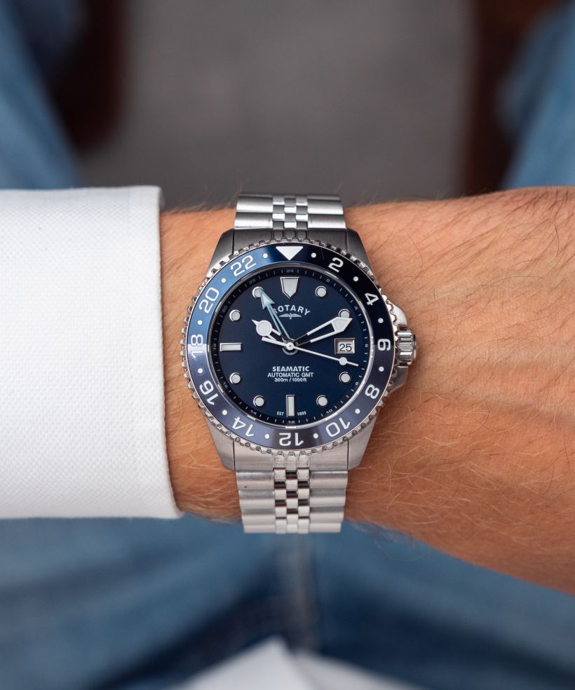 Годинник Чоловічий Rotary Seamatic GMT Automatic
