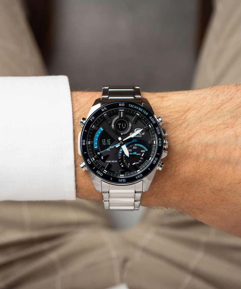 Годинник Чоловічий Casio Edifice Premium Bluetooth Sync LCD Chrono Tough Solar