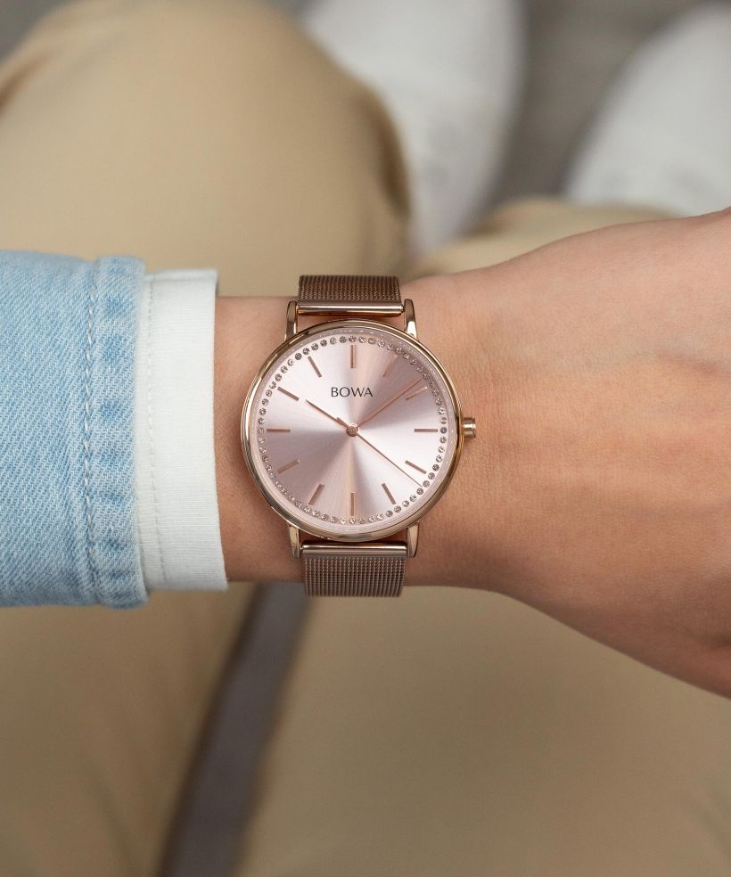 Годинник Жіночий BOWA Rio Full Rose Gold Mesh 38