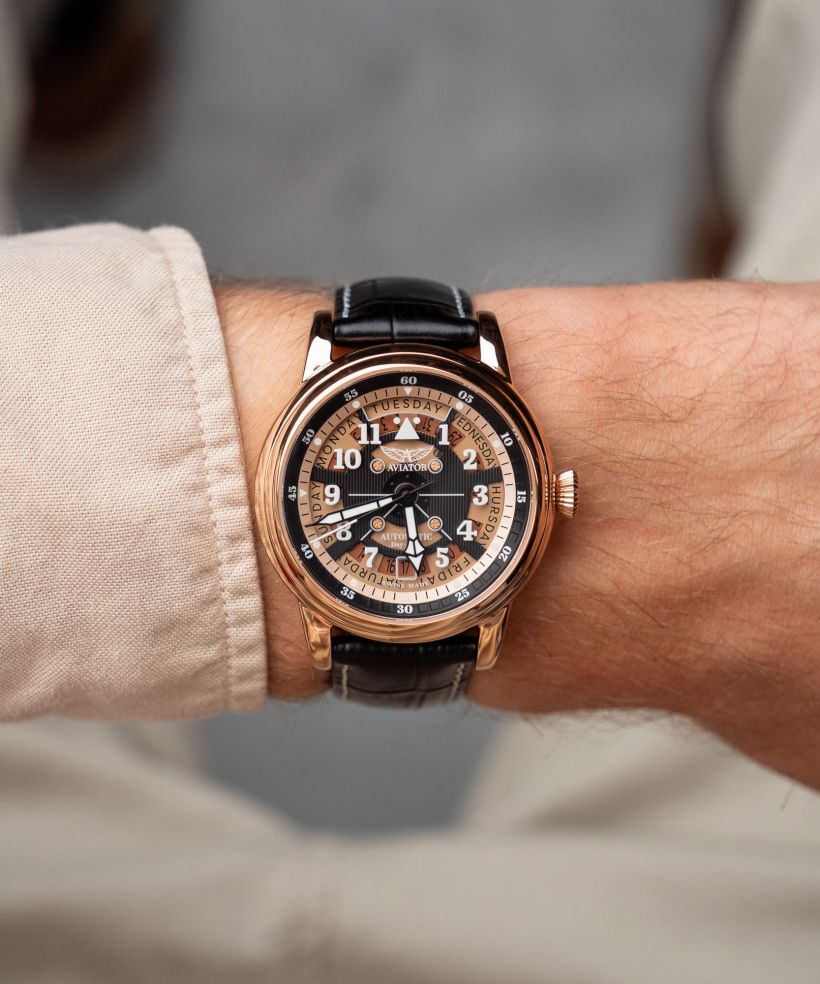Годинник Чоловічий Aviator Douglas Day-Date Meca 41