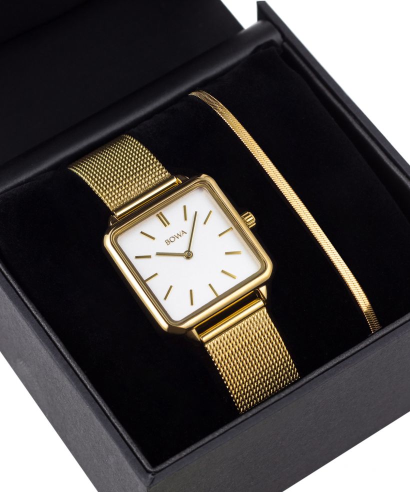 Годинник Жіночий BOWA Vienna White Gold Mesh 29 Gift Set