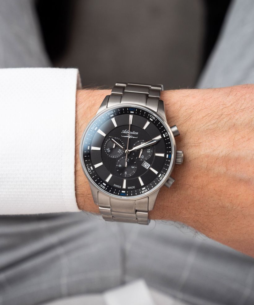 Годинник Чоловічий Adriatica Classic Titanium Chronograph