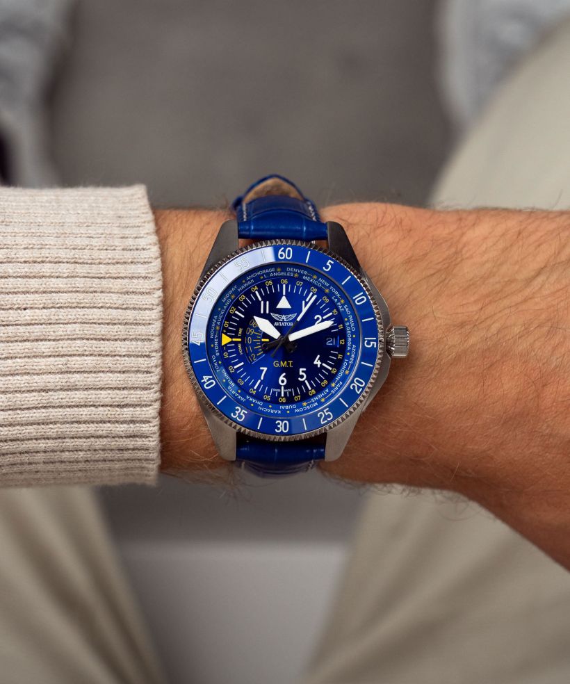 Годинник Чоловічий Aviator Airacobra GMT