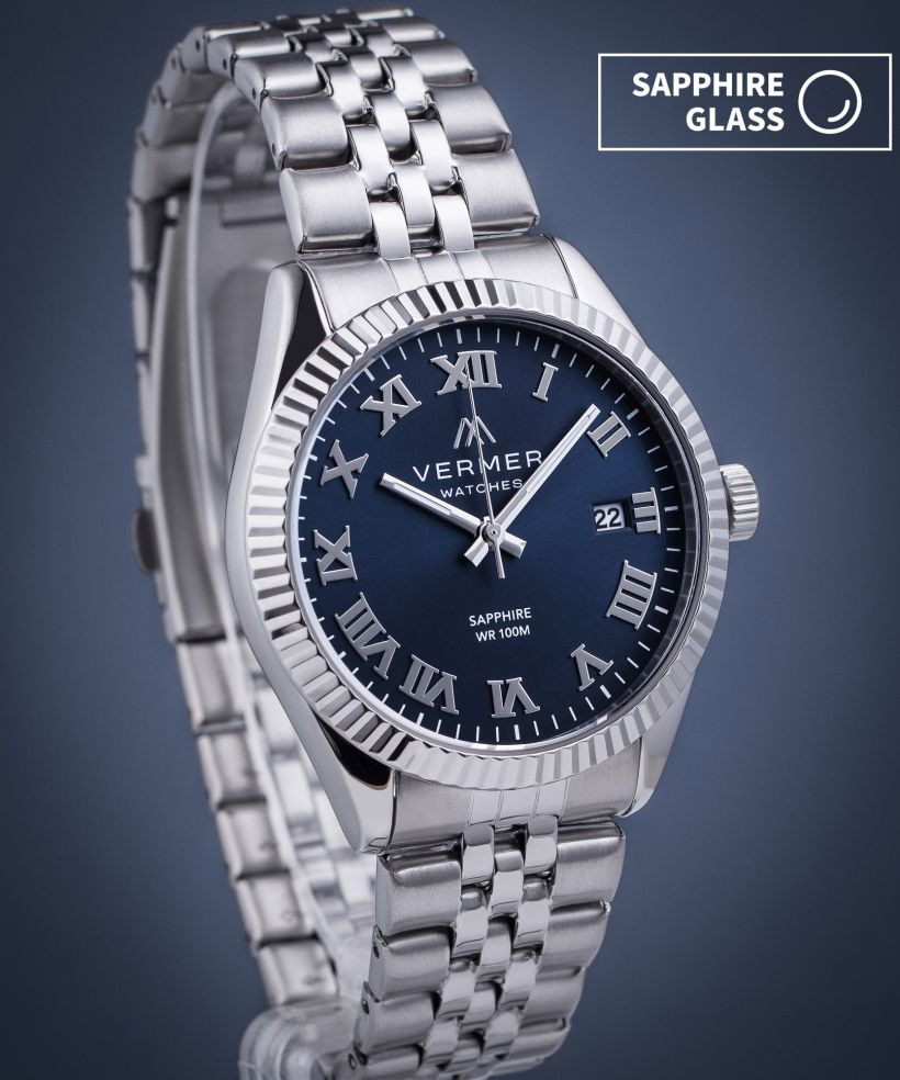 Годинник Чоловічий VERMER Aegean Navy Silver Steel