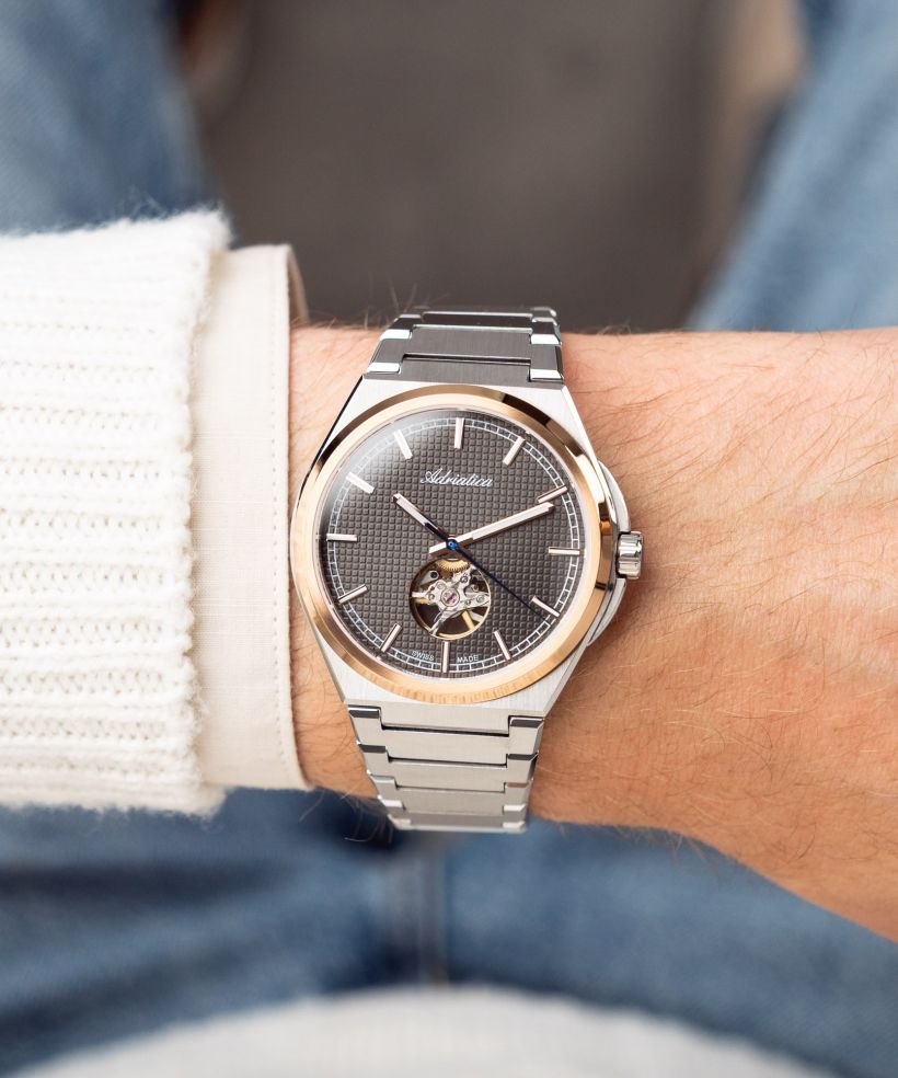Годинник Чоловічий Adriatica Classic Open Heart Automatic