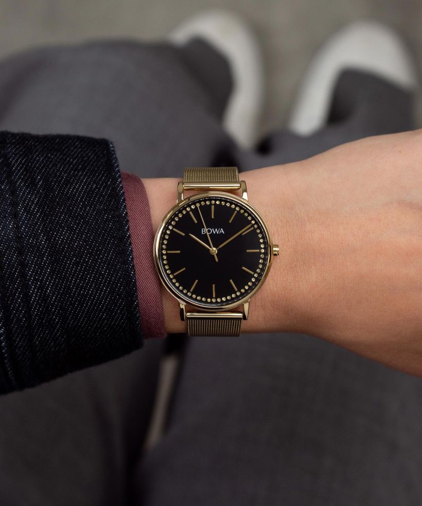 Годинник Жіночий BOWA Rio Black-Gold Mesh 38