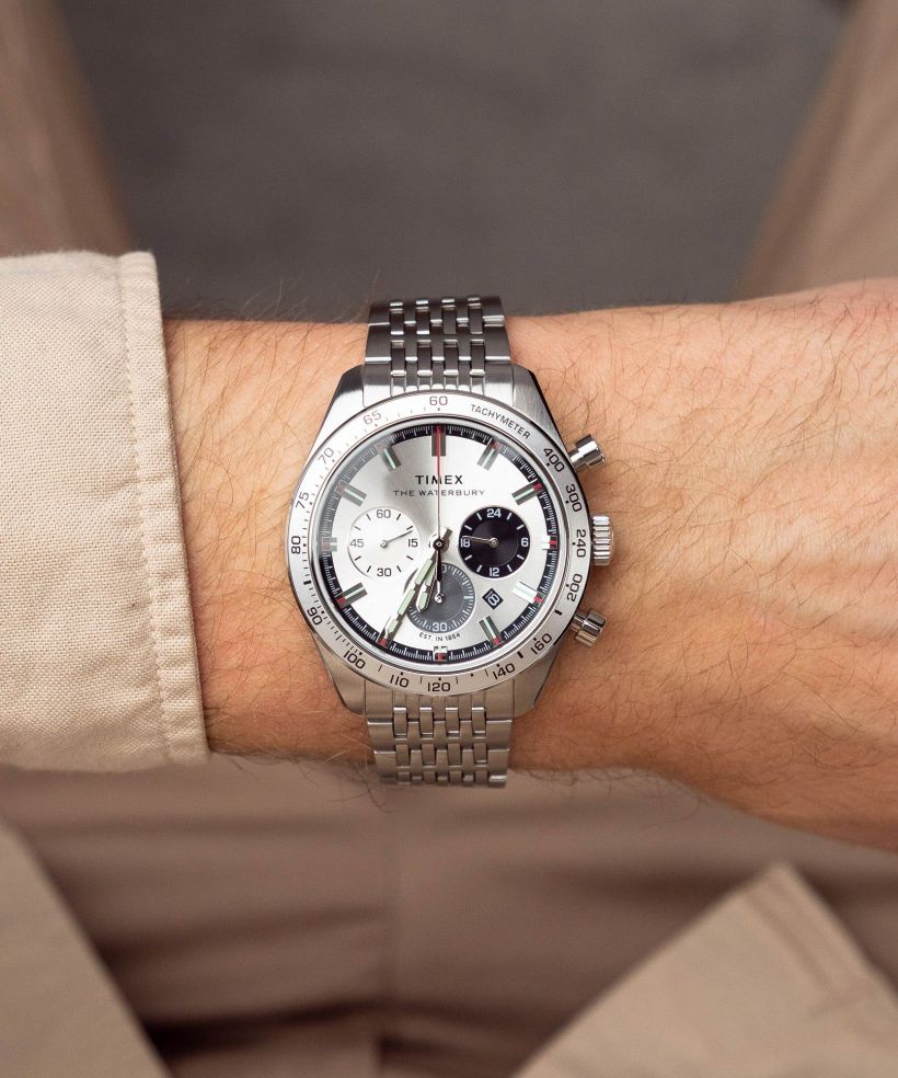 Годинник Чоловічий Timex Waterbury Traditional Chronograph 41Mm Stainless Steel Bracelet Chronograph