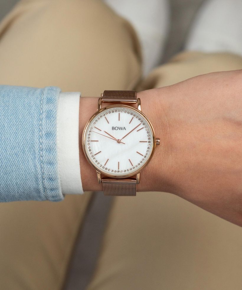 Годинник Жіночий BOWA Rio Pearl-Rose Gold Mesh 38