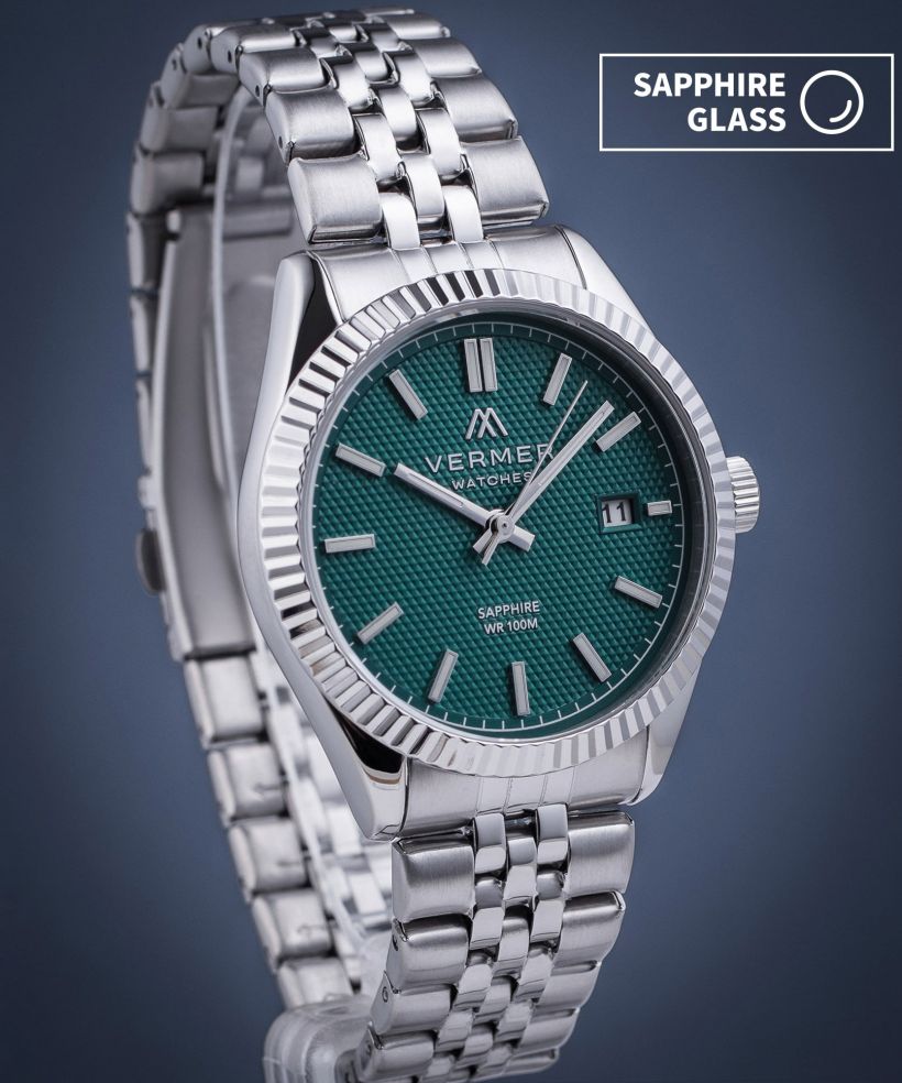Годинник Чоловічий VERMER Ionian Green Silver Steel