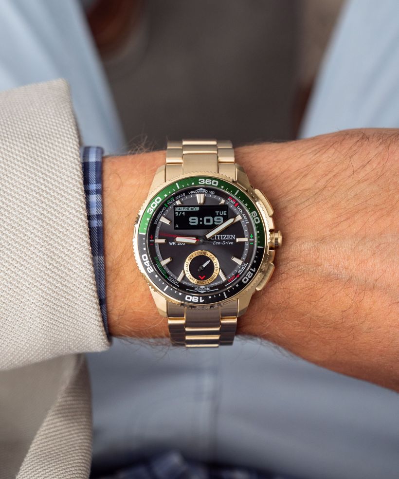 Годинник Чоловічий Citizen Promaster Marine Wave Tracker Eco-Drive Chronograph