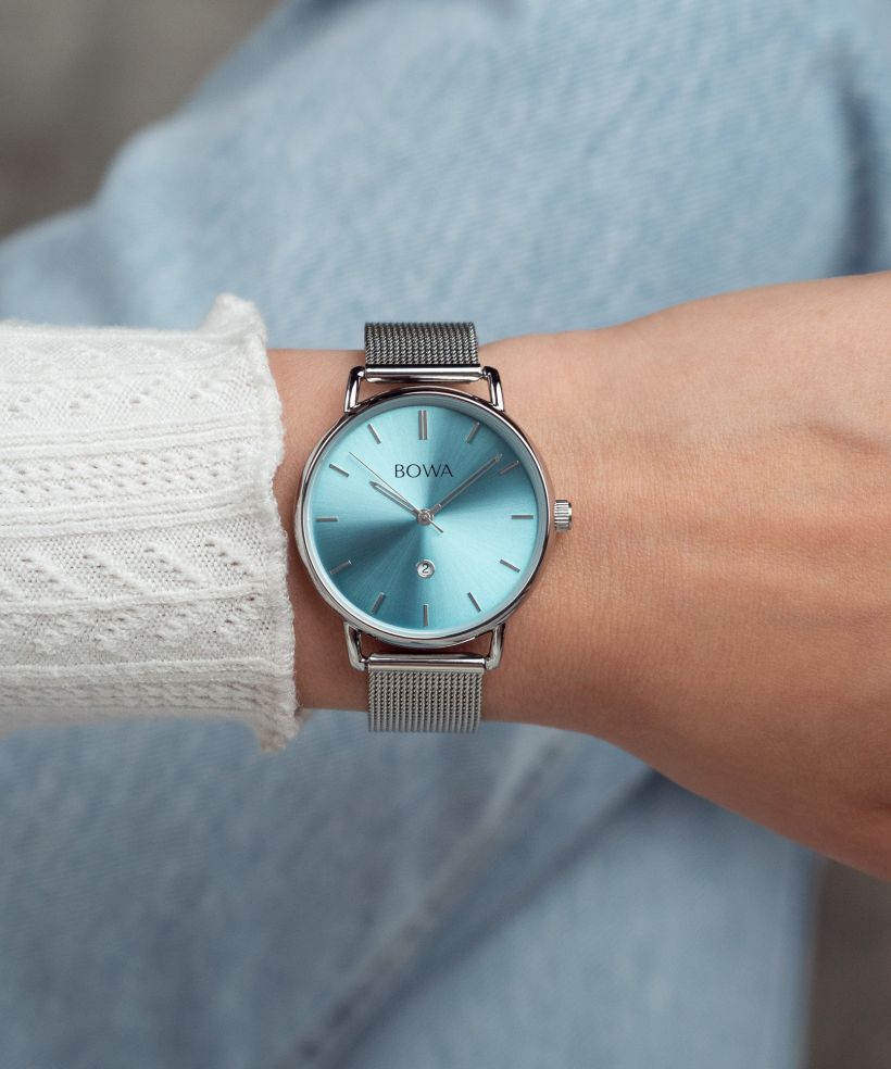 Годинник Жіночий BOWA Milan Ice-Blue Silver Mesh 34