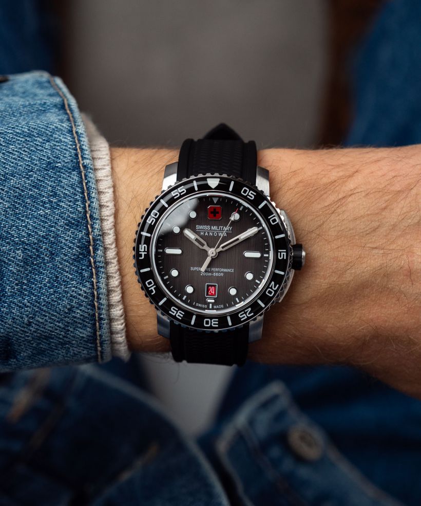 Годинник Чоловічий Swiss Military Hanowa Black Marlin