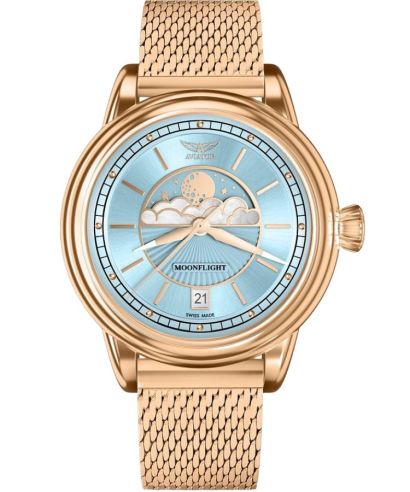 Годинник Жіночий Aviator Moonflight Ice Blue Limited Edition
