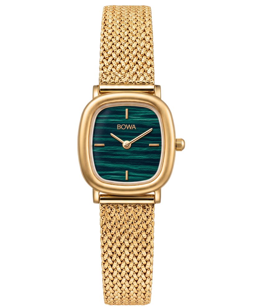 Годинник Жіночий BOWA Los Angeles Green-Gold Mesh 24