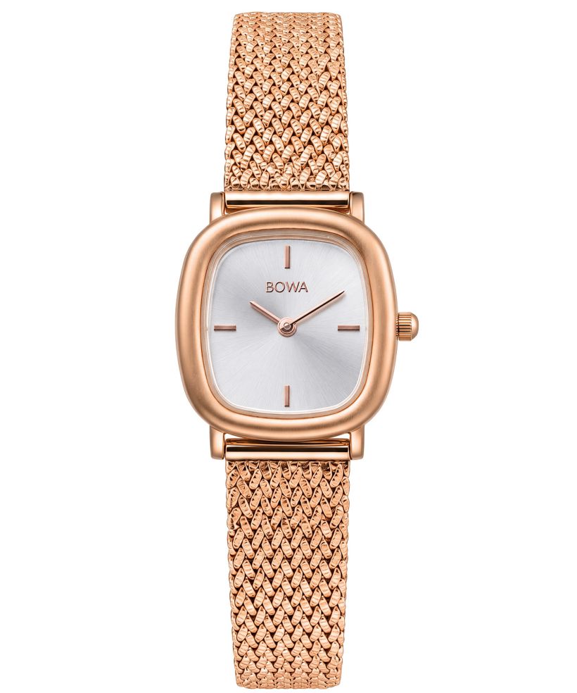 Годинник Жіночий BOWA Los Angeles Silver-Rose Gold Mesh 24