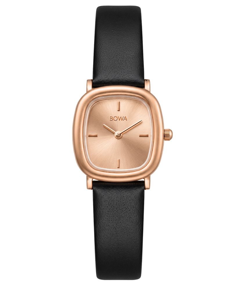 Годинник Жіночий BOWA Los Angeles Rose Gold Black Leather 24