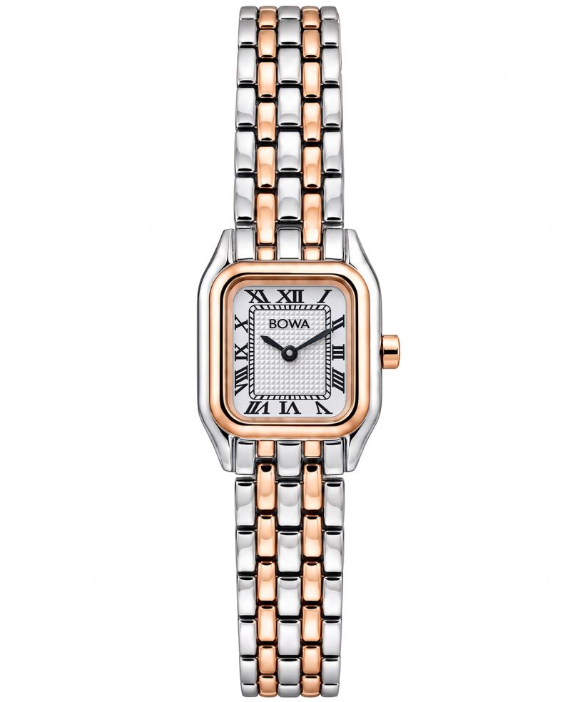 Годинник Жіночий BOWA Lisbon White Silver-Rose Gold Black-Tone Steel 20