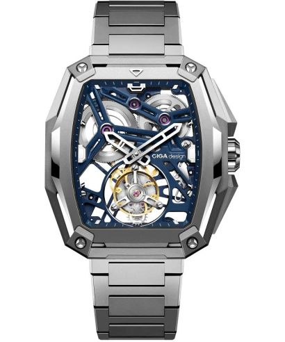 Годинник Чоловічий Ciga Design Hunter Tourbillon Series Z Automatic Titanium Skeleton