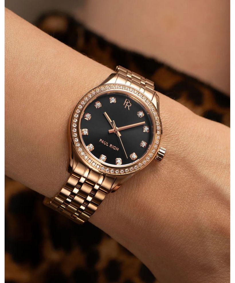 Годинник Жіночий Paul Rich Crystelle Rose Gold Black