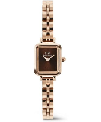 Годинник Жіночий Daniel Wellington Quadro Mini Arch 3-link Amber Sunray Rose Gold