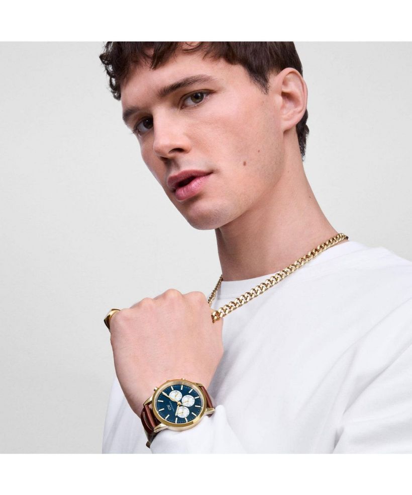 Годинник Чоловічий Daniel Wellington Iconic St Mawes Arctic Panda Gold Chronograph