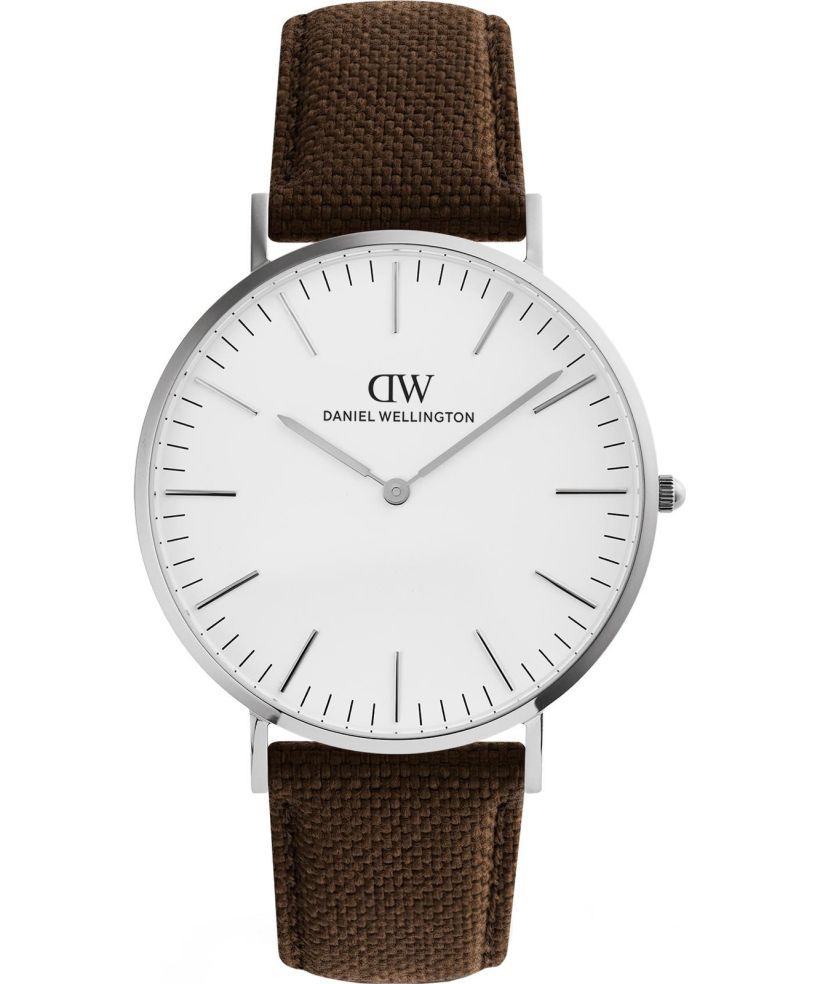 Годинник Чоловічий Daniel Wellington Classic Brown Canvas Silver 40mm