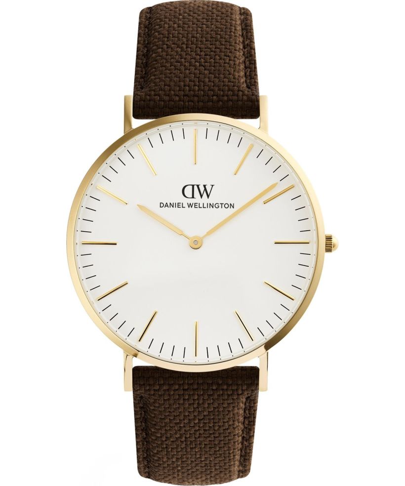 Годинник Чоловічий Daniel Wellington Classic Brown Canvas Gold 40mm