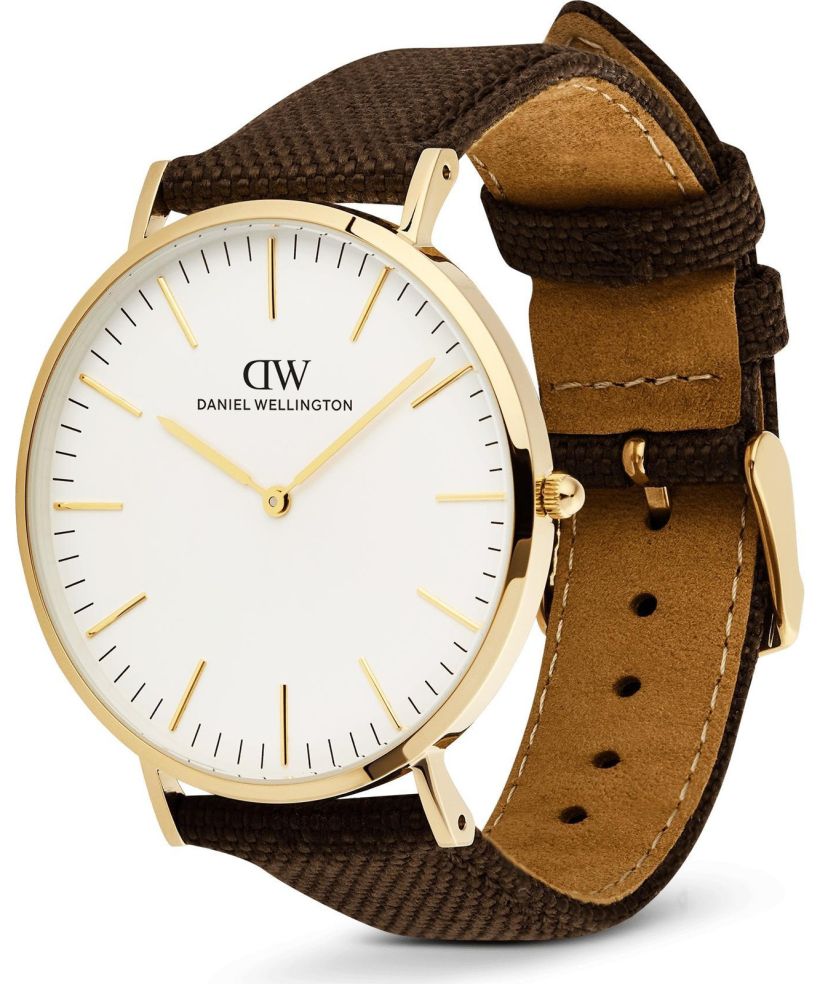 Годинник Чоловічий Daniel Wellington Classic Brown Canvas Gold 40mm