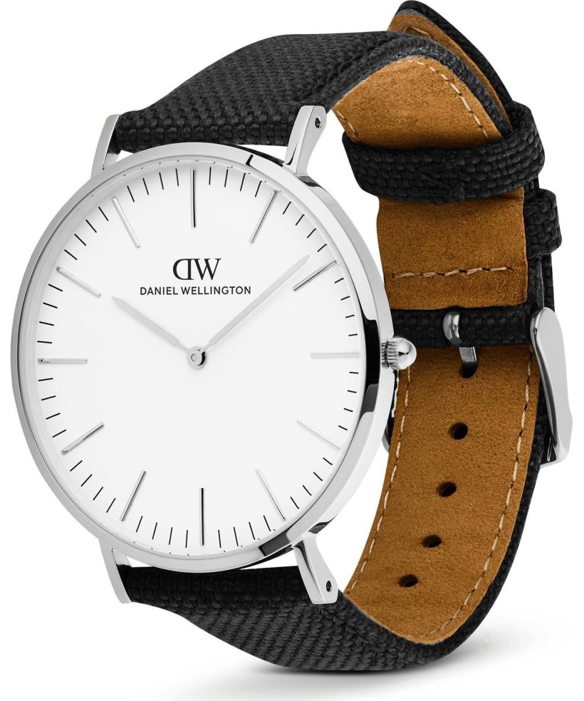 Годинник Чоловічий Daniel Wellington Classic Black Canvas Silver 36mm