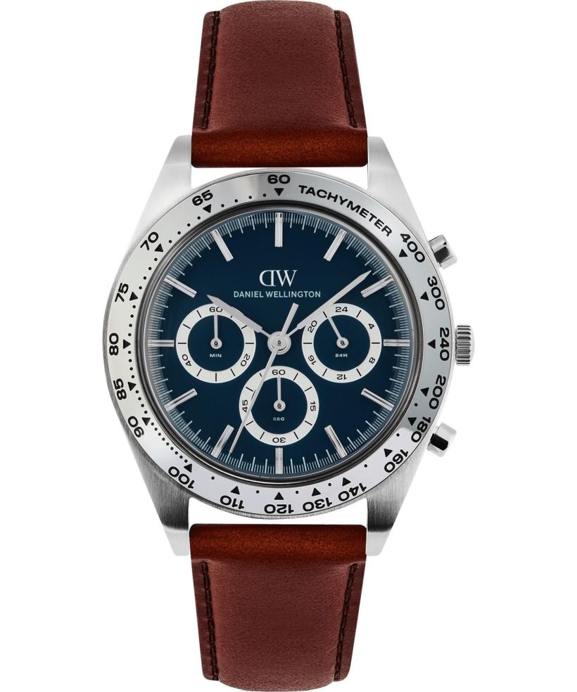 Годинник Чоловічий Daniel Wellington Iconic Tachymeter St-Mawes Arctic Silver 42mm Chronograph
