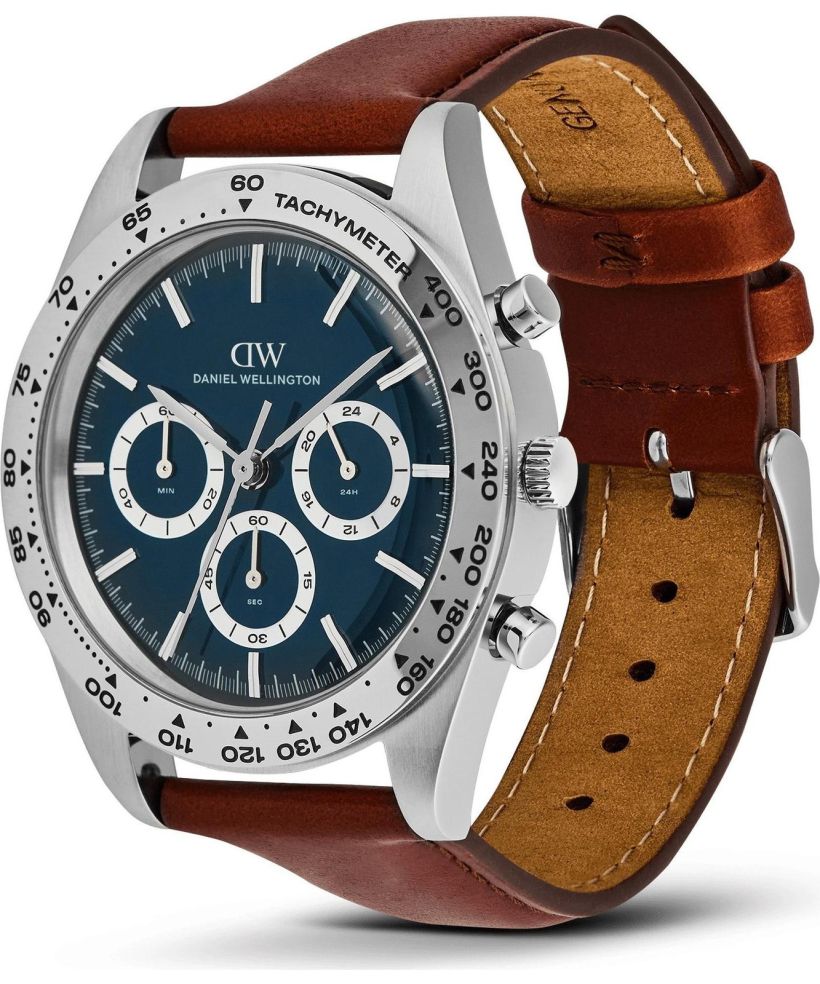 Годинник Чоловічий Daniel Wellington Iconic Tachymeter St-Mawes Arctic Silver 42mm Chronograph