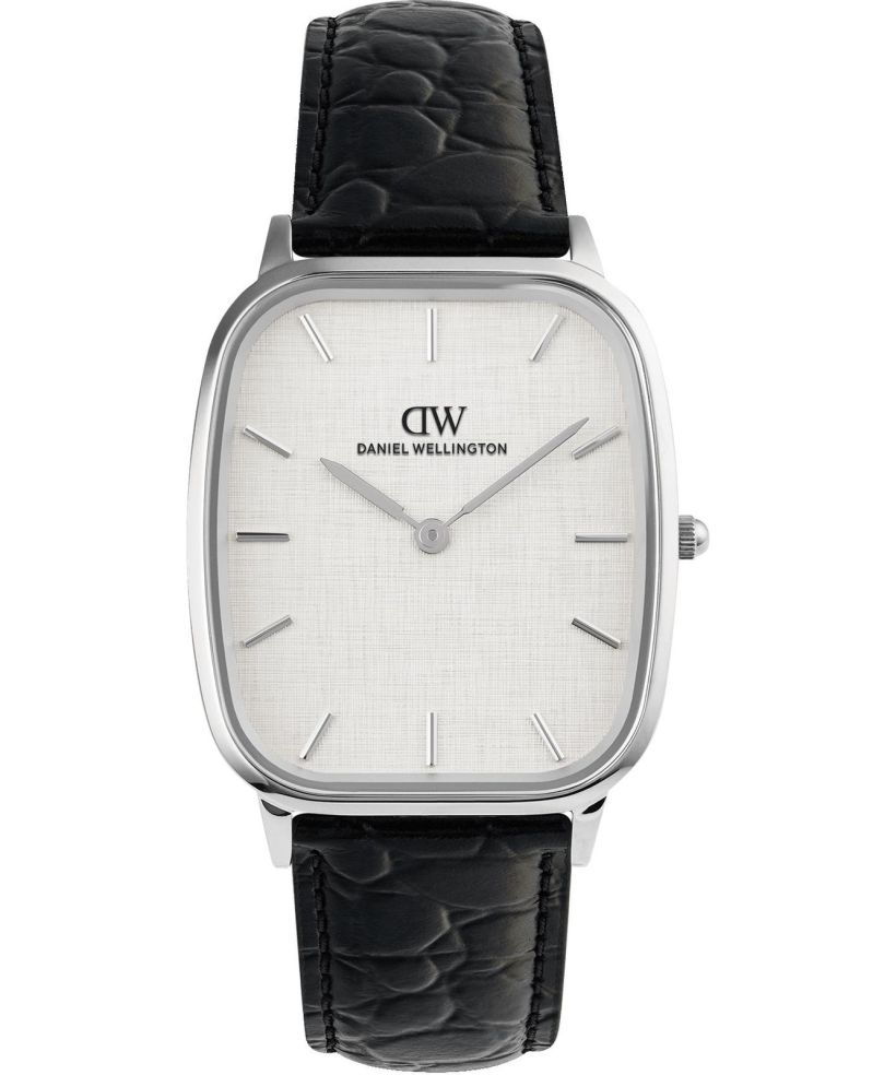 Годинник Чоловічий Daniel Wellington Marlon Black Croc Belly Linen Silver 32mm