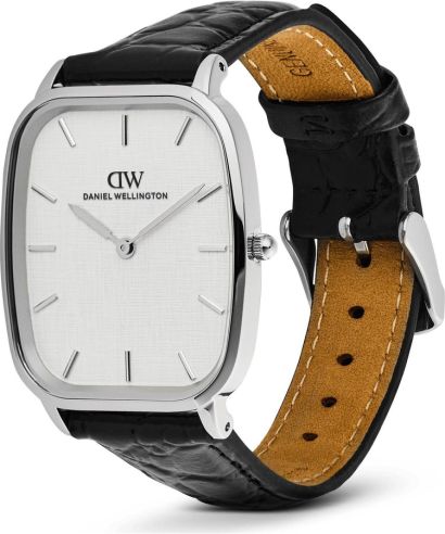Годинник Чоловічий Daniel Wellington Marlon Black Croc Belly Linen Silver 32mm