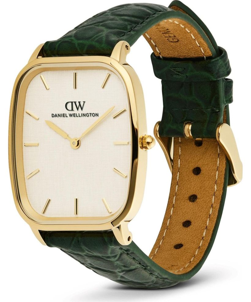 Годинник Чоловічий Daniel Wellington Marlon Green Croc Belly Linen Gold 32mm