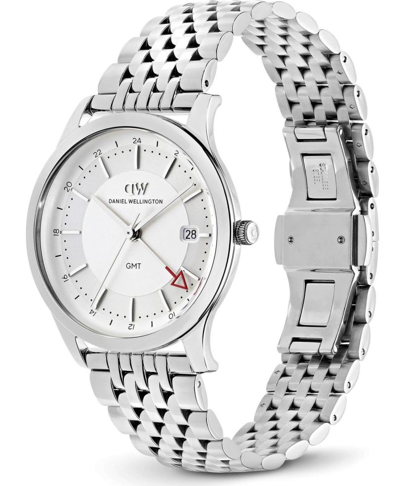 Годинник Чоловічий Daniel Wellington Pathfinder GMT 7-Link Frost-White Silver 39mm