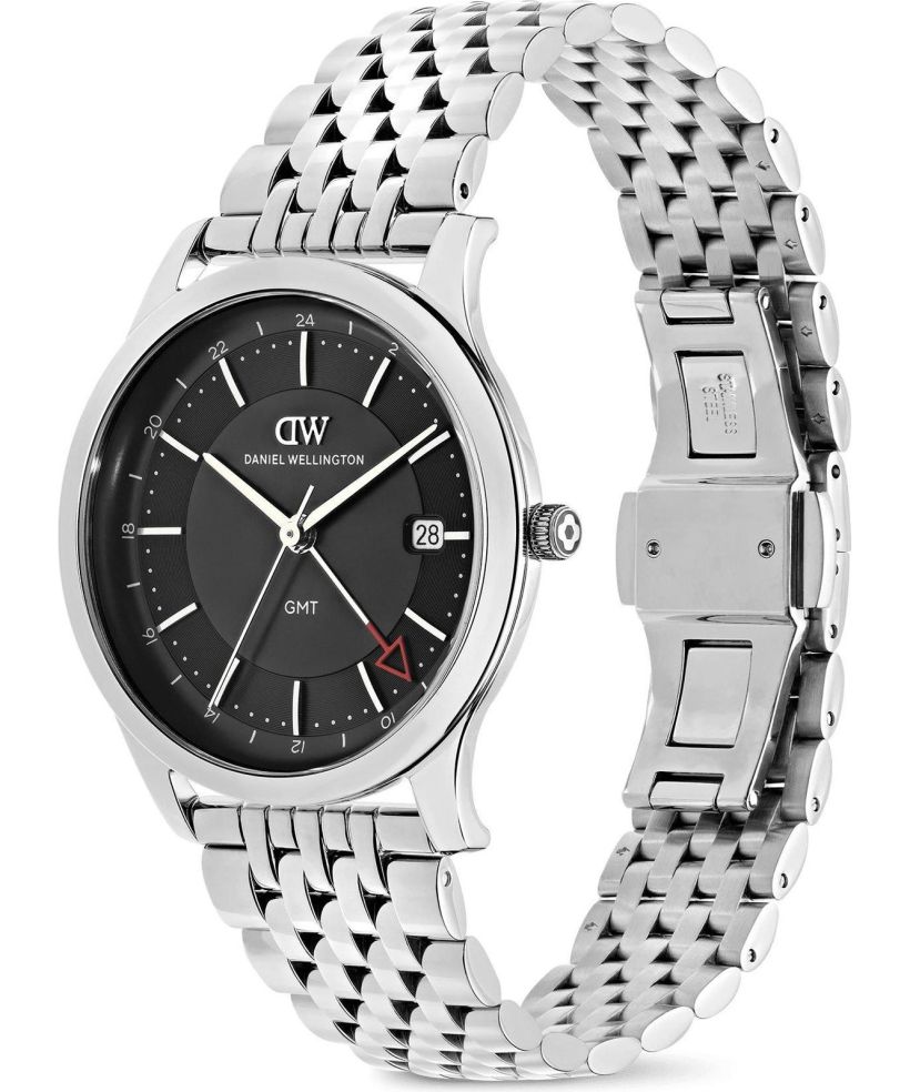 Годинник Чоловічий Daniel Wellington Pathfinder GMT 7-Link Black Silver 39mm
